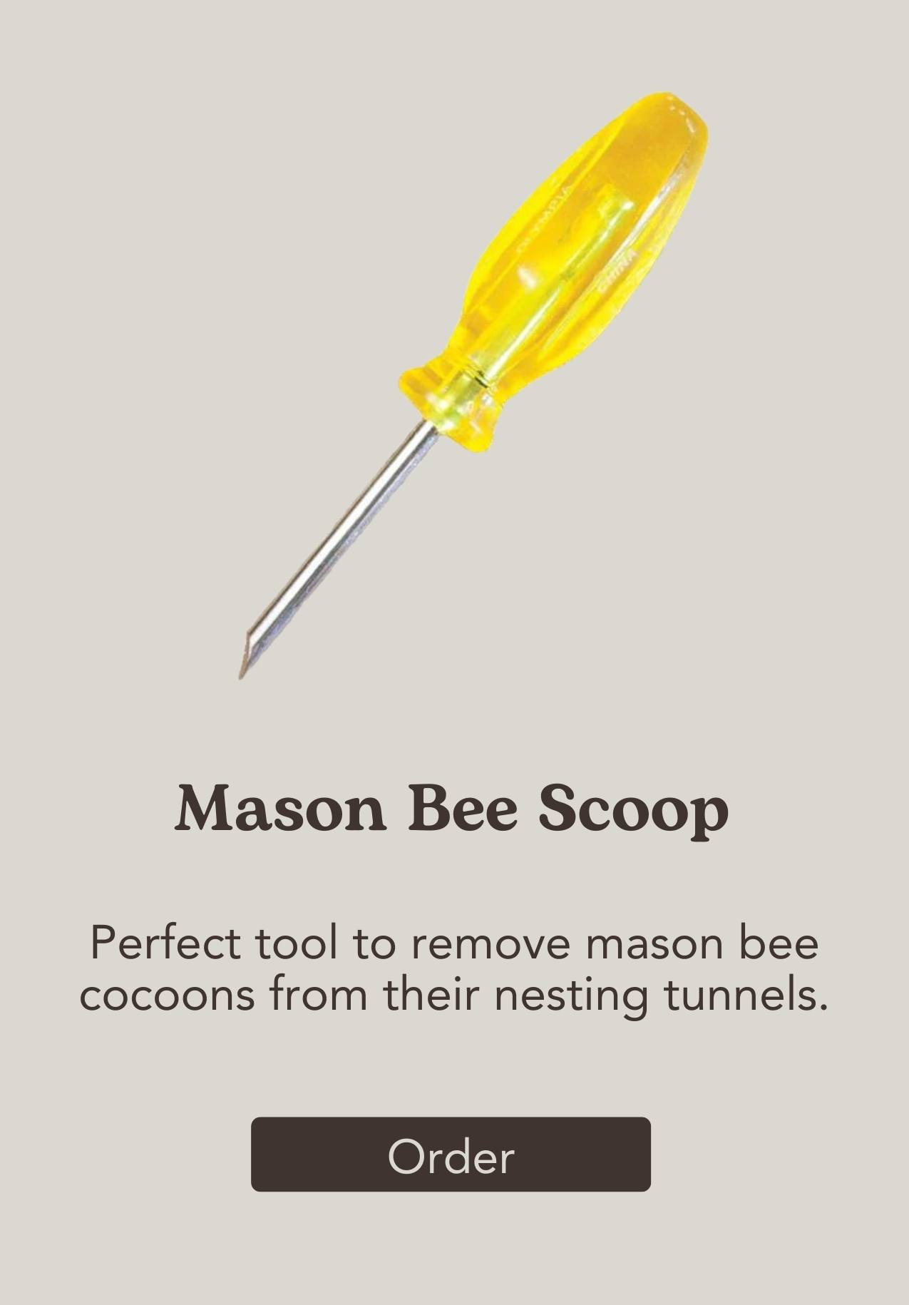 Mason Bee Scoop