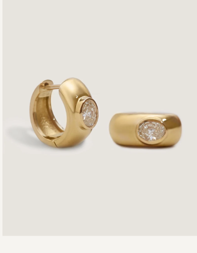 YNEZ DOME HUGGIE EARRINGS