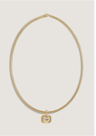 Margot Pendant Emerald Cut Diamond Necklace