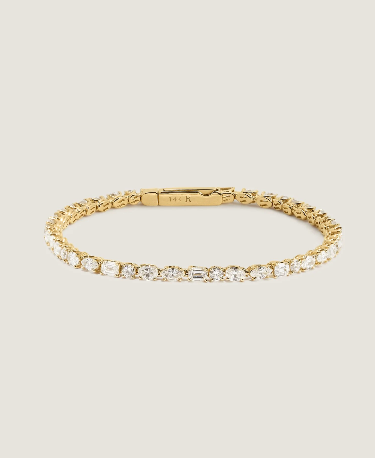 Esme Fancy Shape Tennis Bracelet 4ctw Yellow Gold
