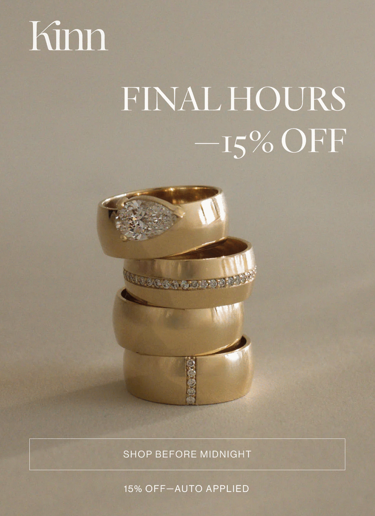 FINAL HOURS —15% OFF  [SHOP BEFORE MIDNIGHT]