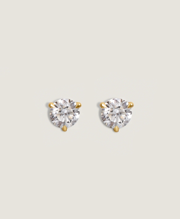 June Round Stud Earrings Diamond 3.0 ctw