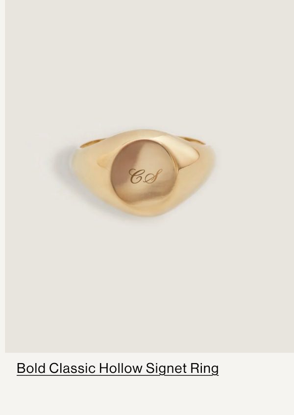 BOLD CLASSIC HOLLOW SIGNET RING