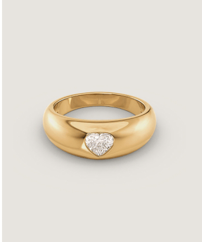 Baby Kay Heart Dome Ring Diamond