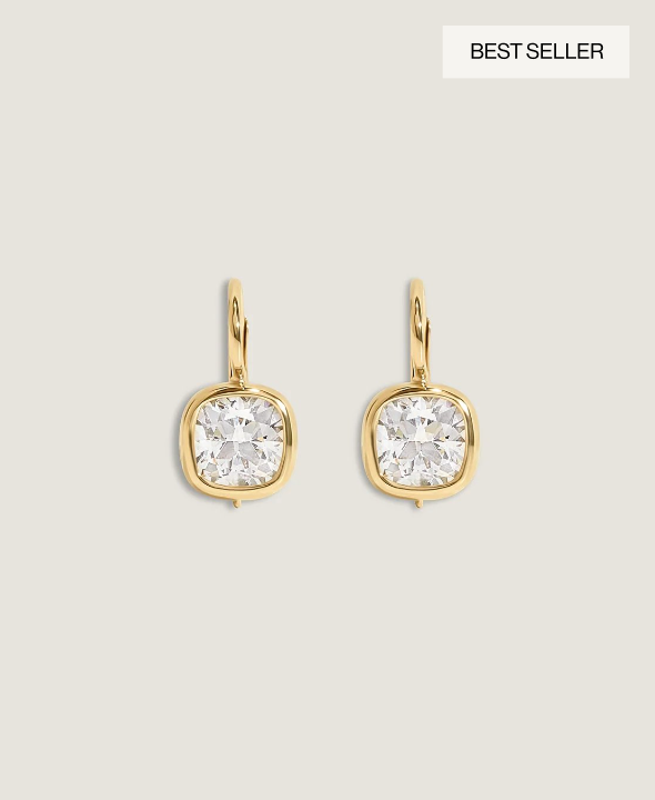 Harper 2ctw Cushion Cut Drop Earrings