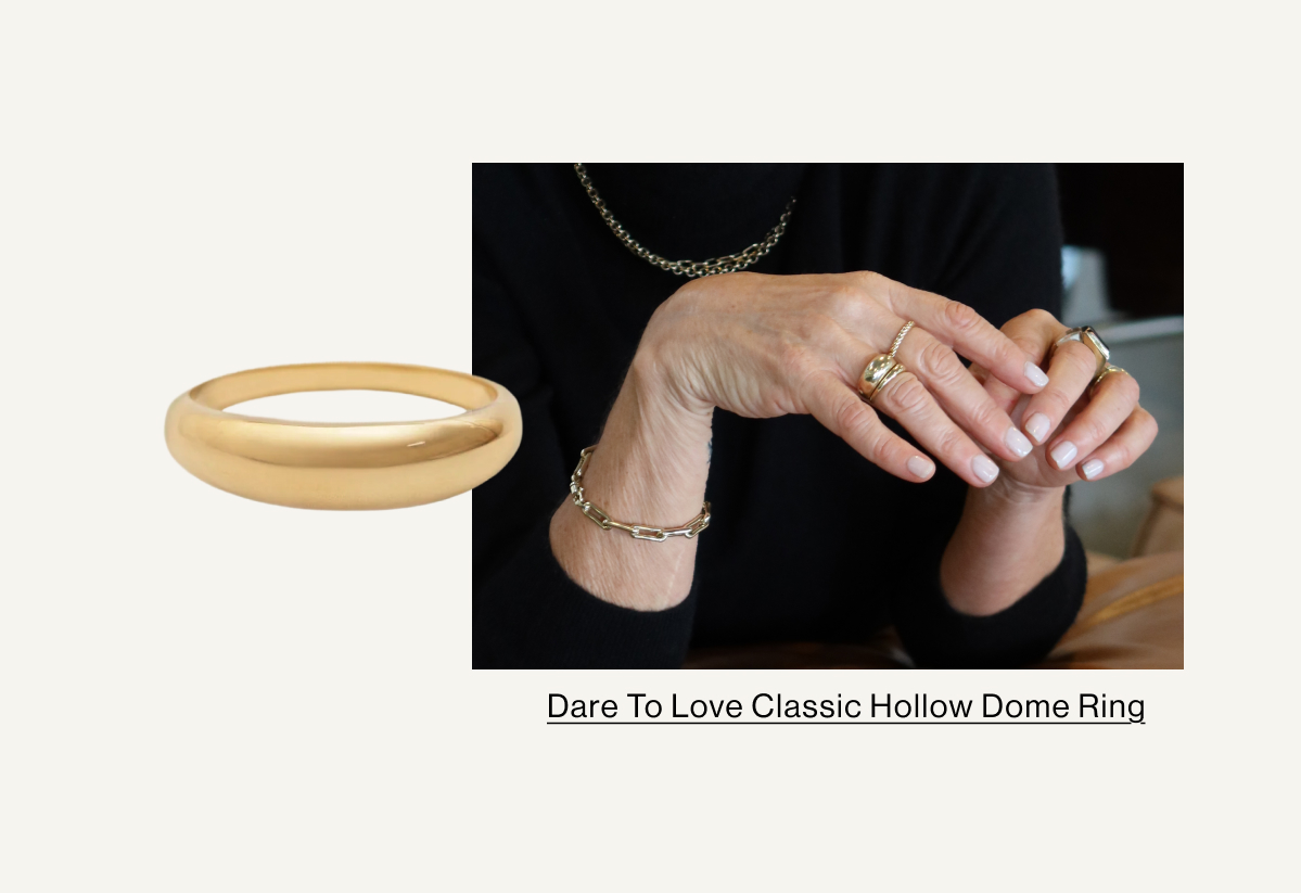 Dare to Love Classic Hollow Dome Ring
