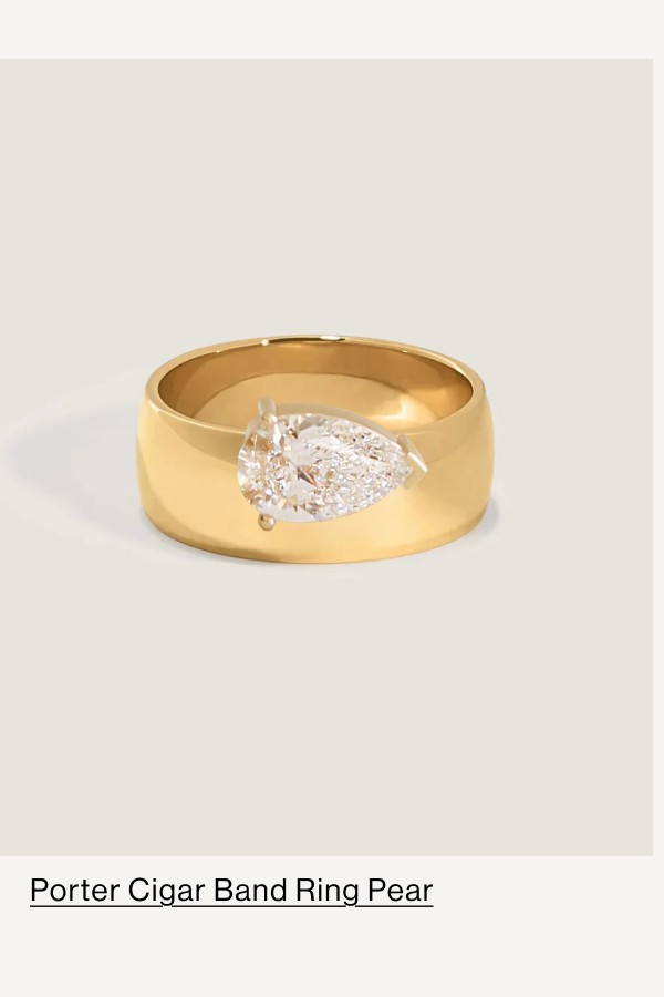 Porter Cigar Band Ring Pear