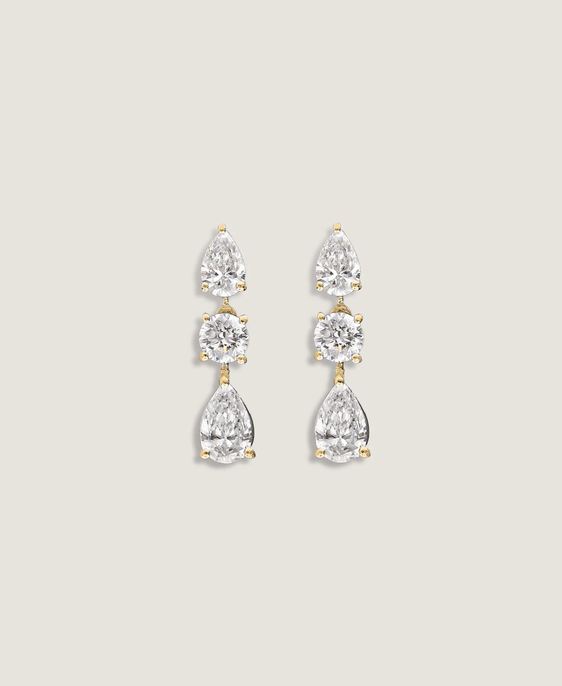 Third Time's a Charm Drop Earrings Pear