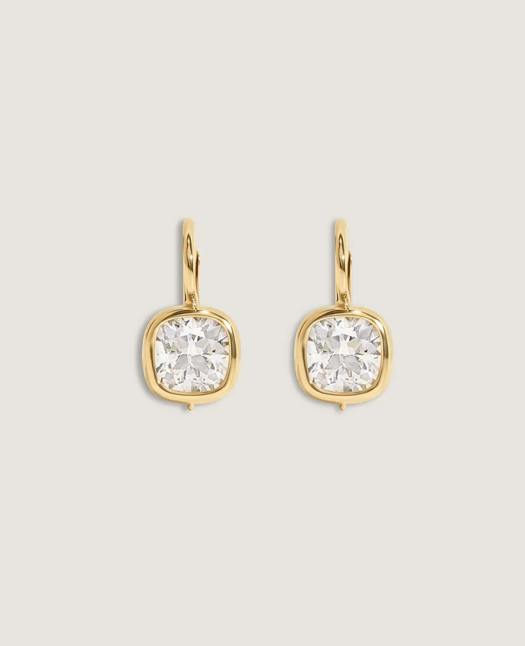 Harper 2ctw Cushion Cut Drop Earrings