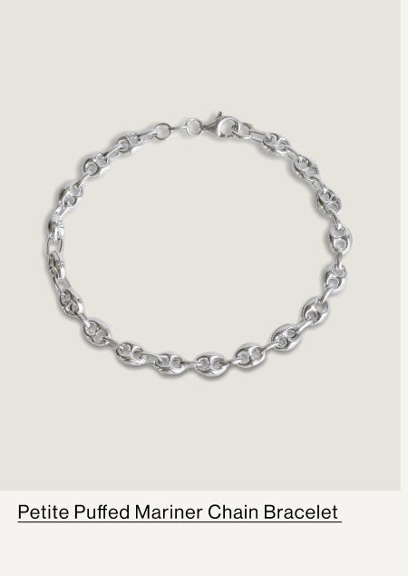 PETITE PUFFED MARINER CHAIN BRACELET