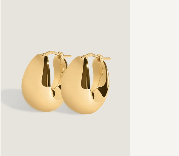 PETITE BOLD TEARDROP HOOPS