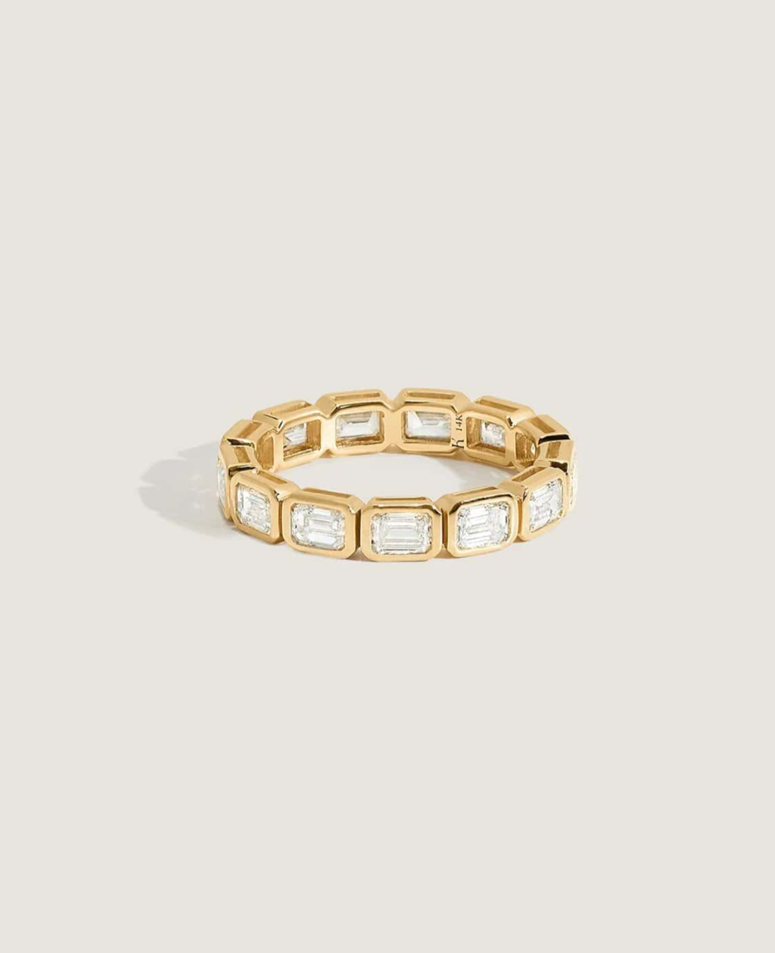 Mariana Emerald Diamond Bezel Ring