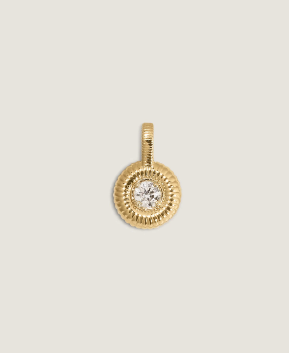 Delphine Ribbed Pendant Diamond