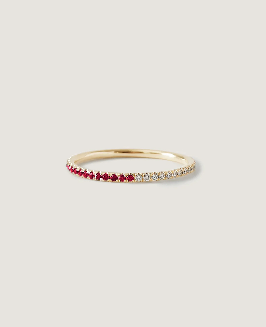 Two In One Pavé Ring July Ruby
