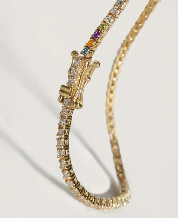 Petite Diana Tennis Birthstone Necklace