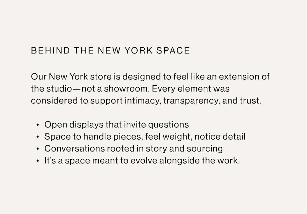 BEHIND THE NEW YORK SPACE