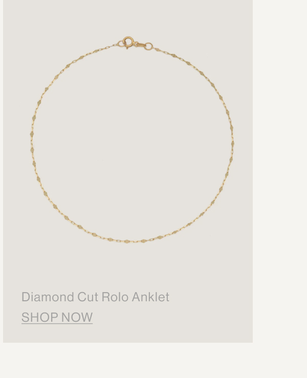 Diamond Cut Rolo Anklet