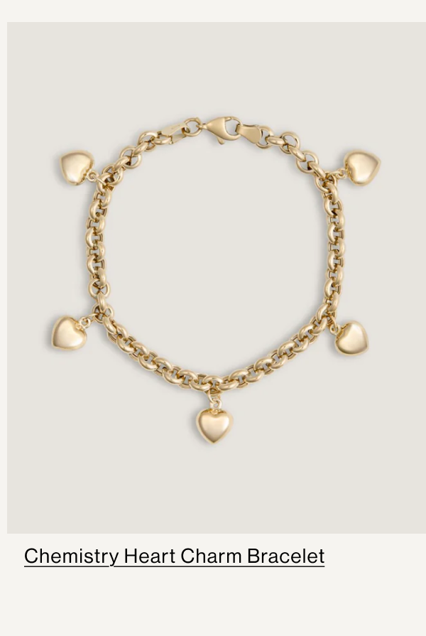 Chemistry Heart Charm Bracelet