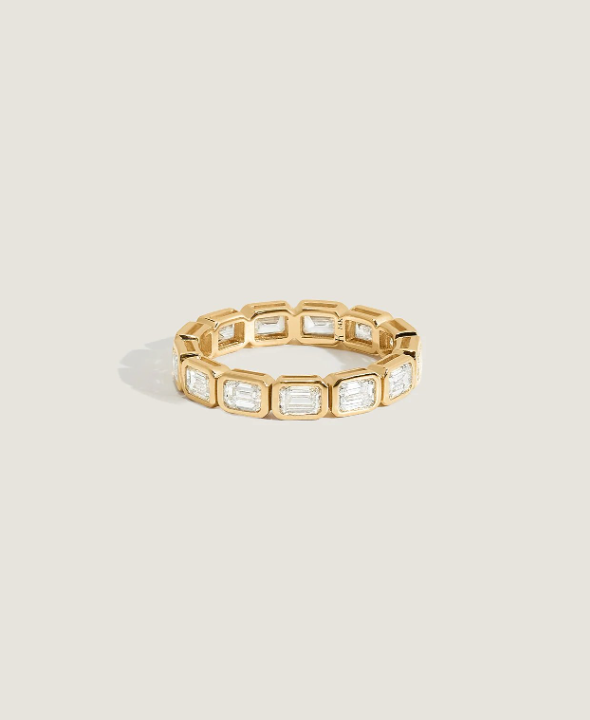 Marianna Emerald Diamond Bezel Ring