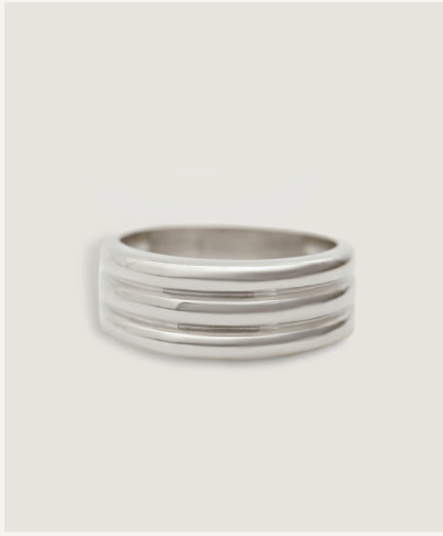 FRANÇOISE NON-HOLLOW ELLIPSE RING SILVER