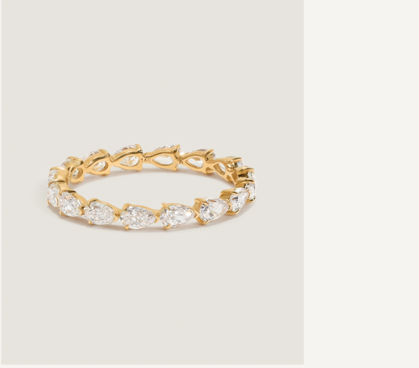 Pear Eternity Ring