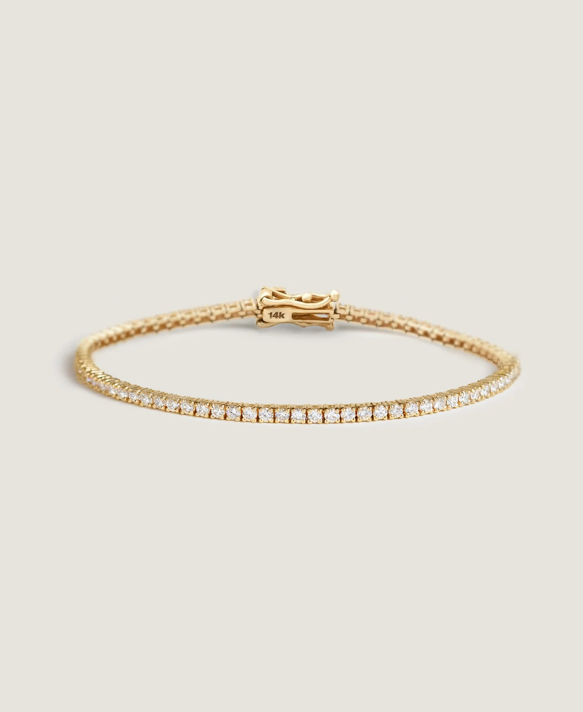 Classic Diana Tennis Bracelet 3.20ctw Yellow Gold
