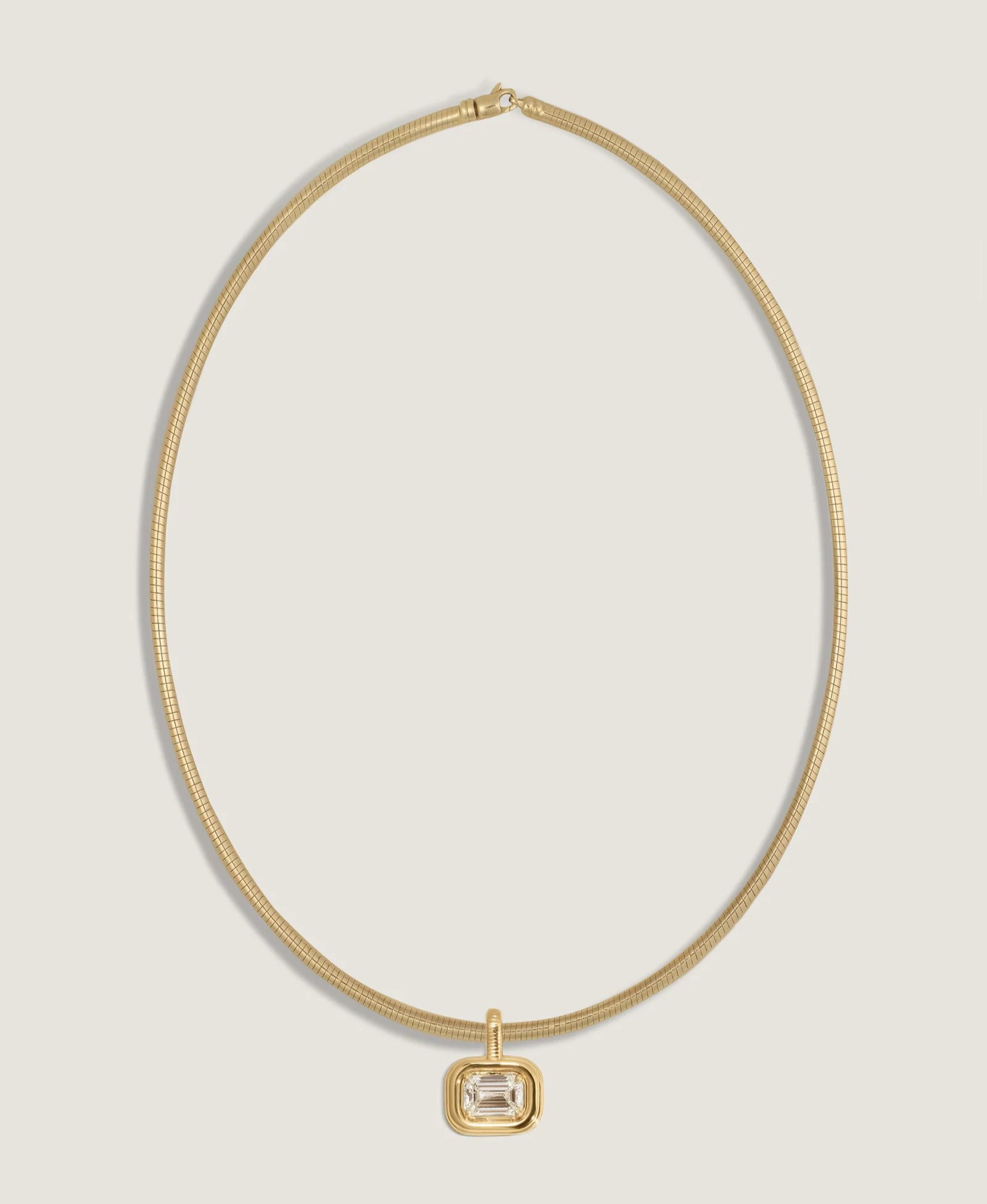 Margot Pendant Emerald Cut Diamond Necklace