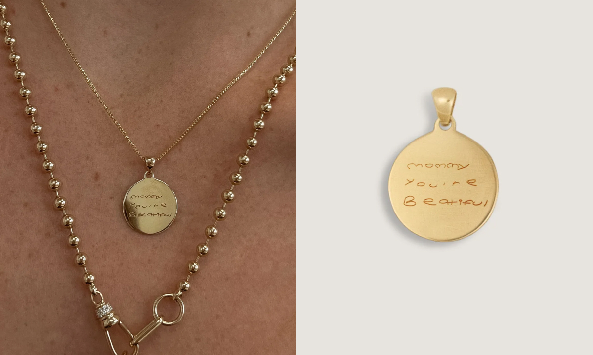 Heirloom Handwritten Coin Pendant