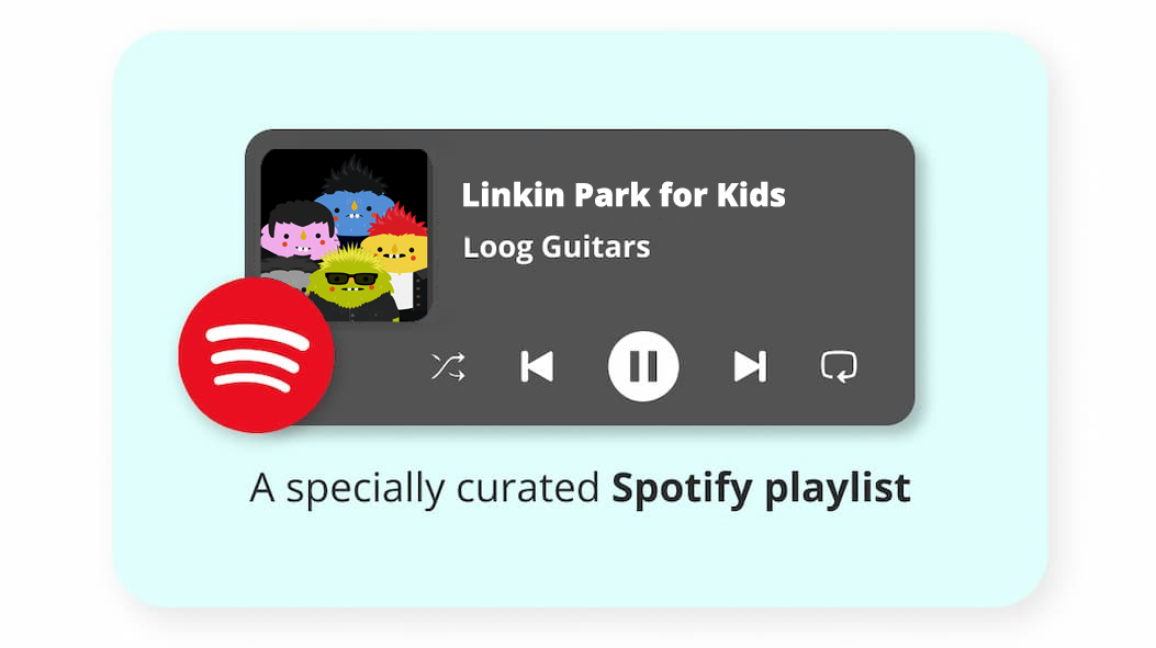 A specially curated Spotify playlist Linkin Park for Kids
