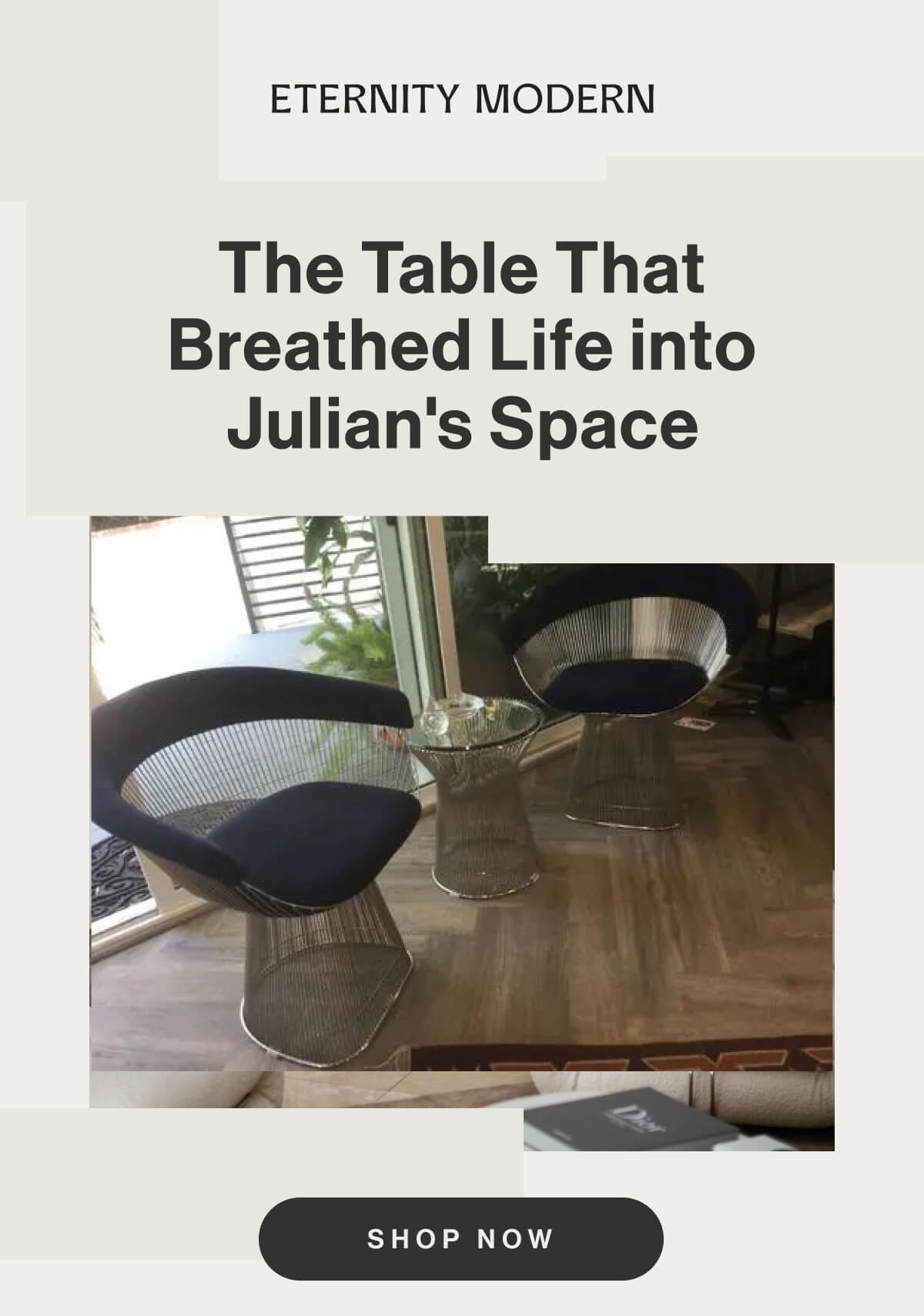 The Table That Breathed Life into Julian's Space - Shop Now