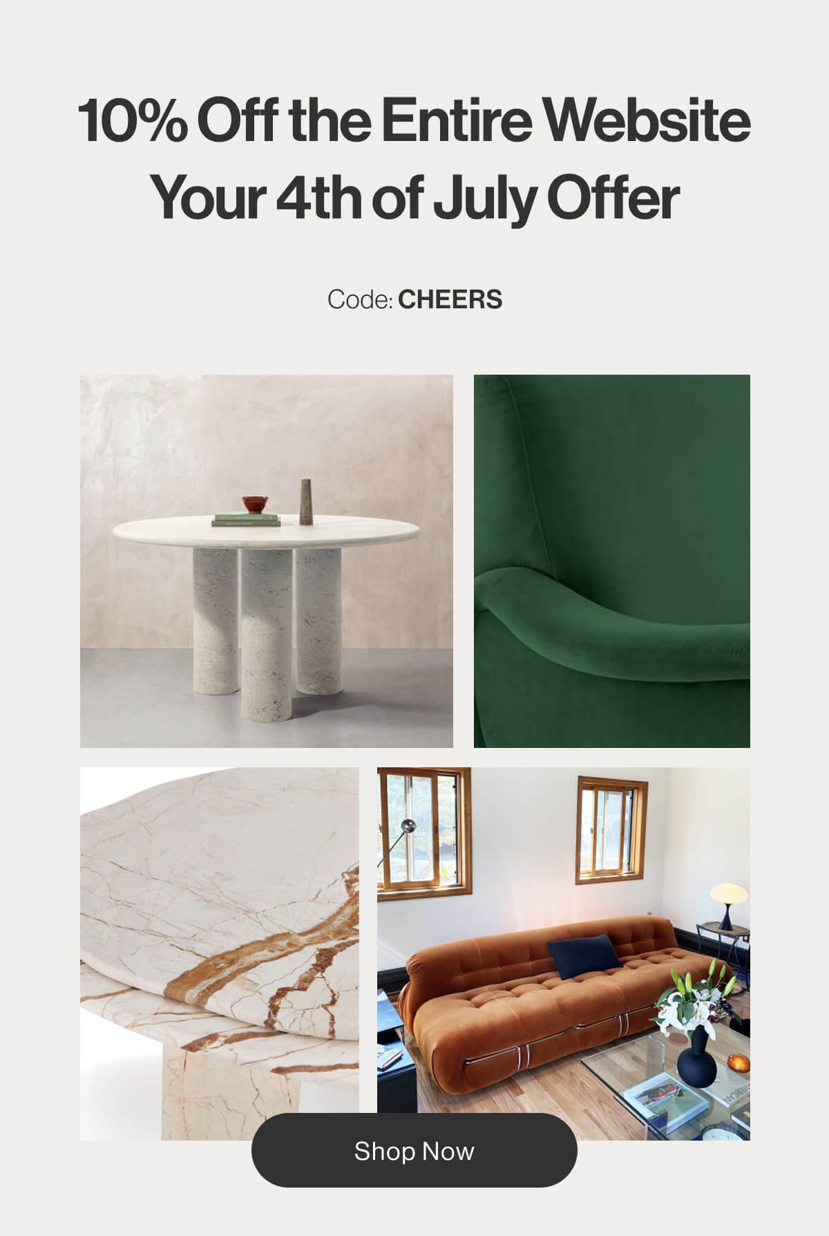 10% Off the Entire Website - Your 4th of July Offer - Code: CHEERS - Shop Now