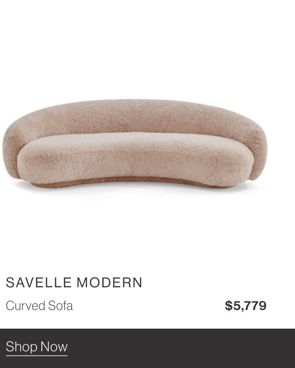 Savelle Modern Curved Sofa - $5,779 - Shop Now