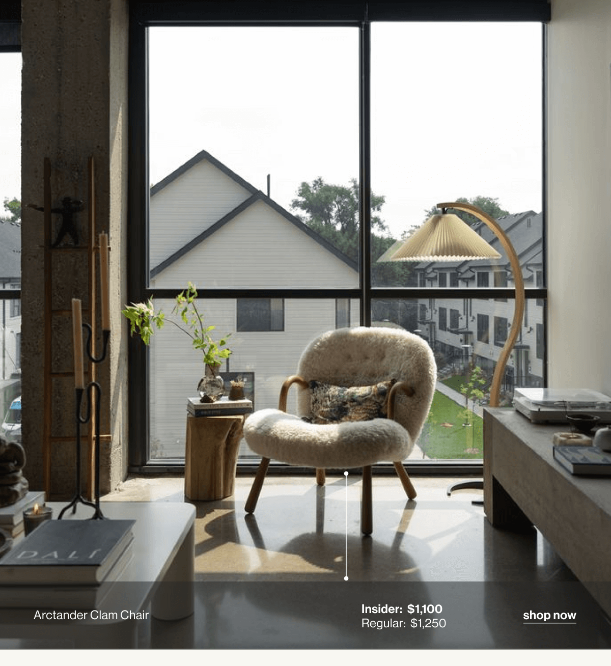Arctander Clam Chair - Insider: $1,100 - Regular: $1,250 - shop now