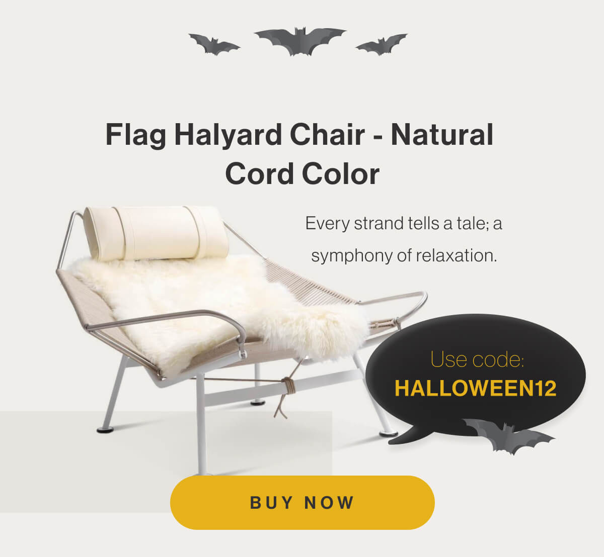 Flag Halyard Chair Natural Cord Color - Every strand tells a tale; a symphony of relaxation. - Use code: HALLOWEEN12 - Buy Now