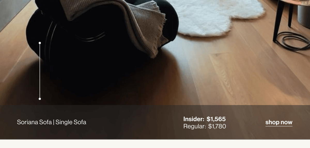 Soriana Sofa | Single Sofa - Insider: $1,565 - Regular: $1,780 - shop now