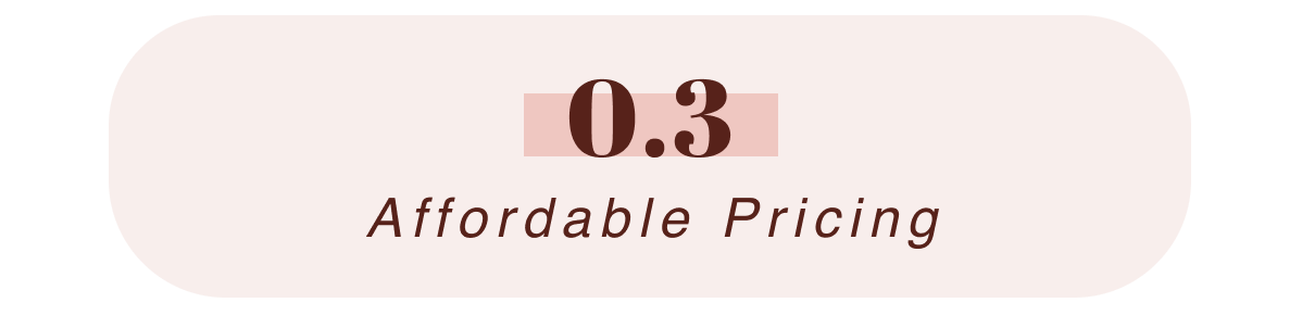 0.3 Affordable Pricing