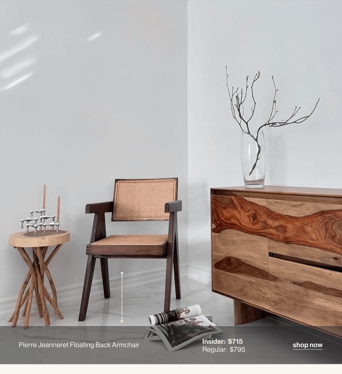 Pierre Jeanneret Floating Back Armchair - Insider: $715 - Regular: $795 - shop now