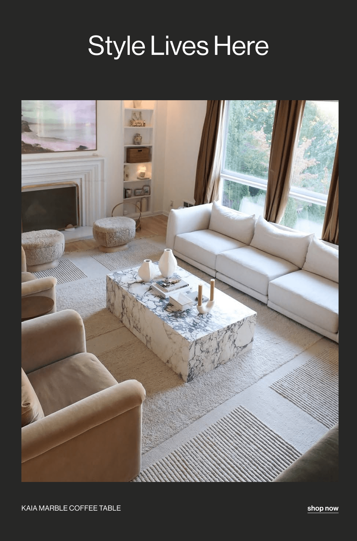 Style Lives Here - Kaia Marble Coffee Table - shop now