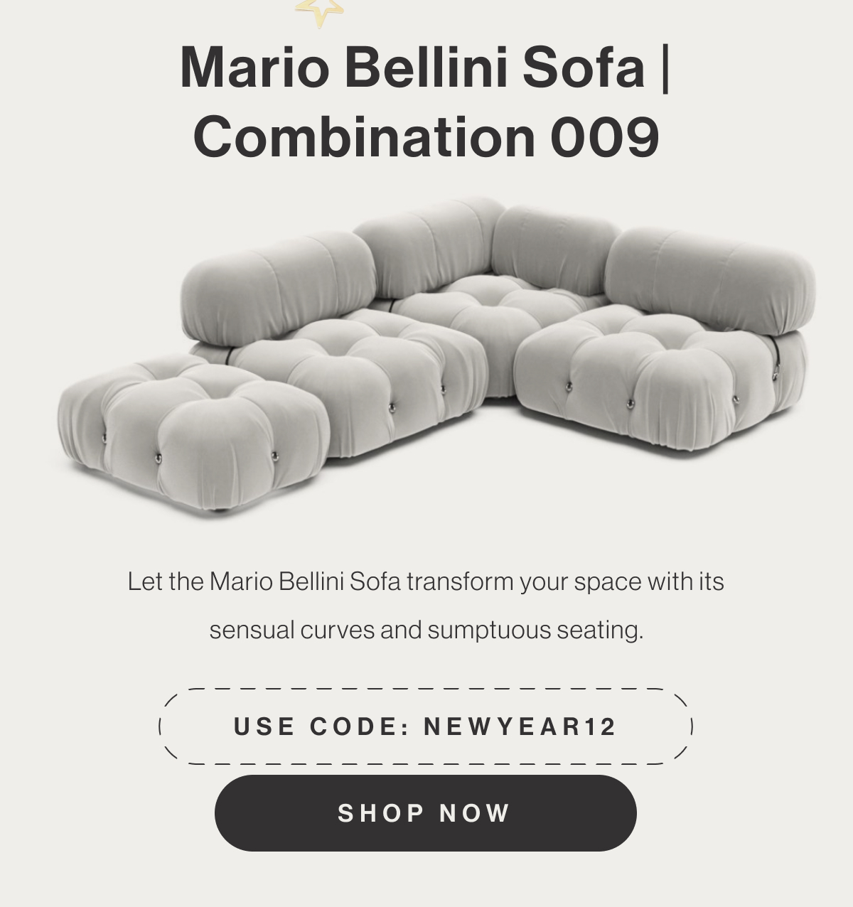 Mario Bellini Sofa Combination 009 - Let the Mario Bellini Sofa transform your space with its sensual curves and sumptuous seating. - Use code: NEWYEAR12 - Shop Now
