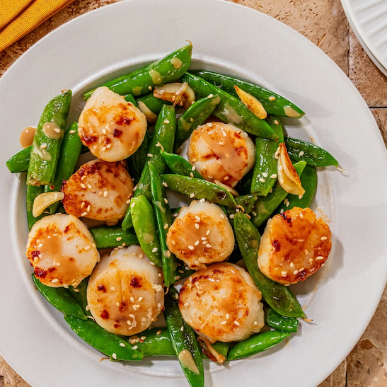 Miso Mustard Scallops