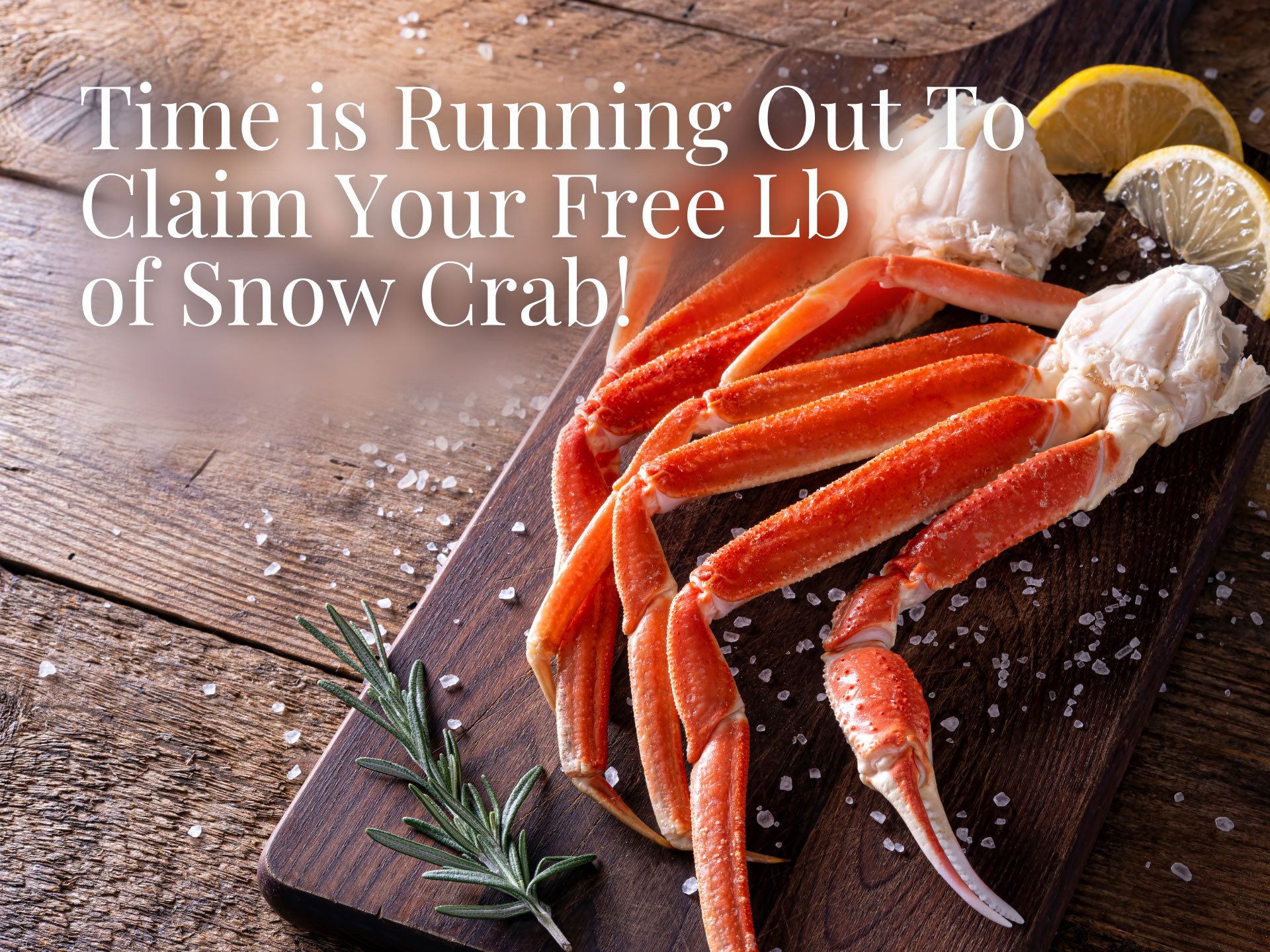 🦀 FREE Snow Crab Time is Running Out ⏰ Sizzlefish