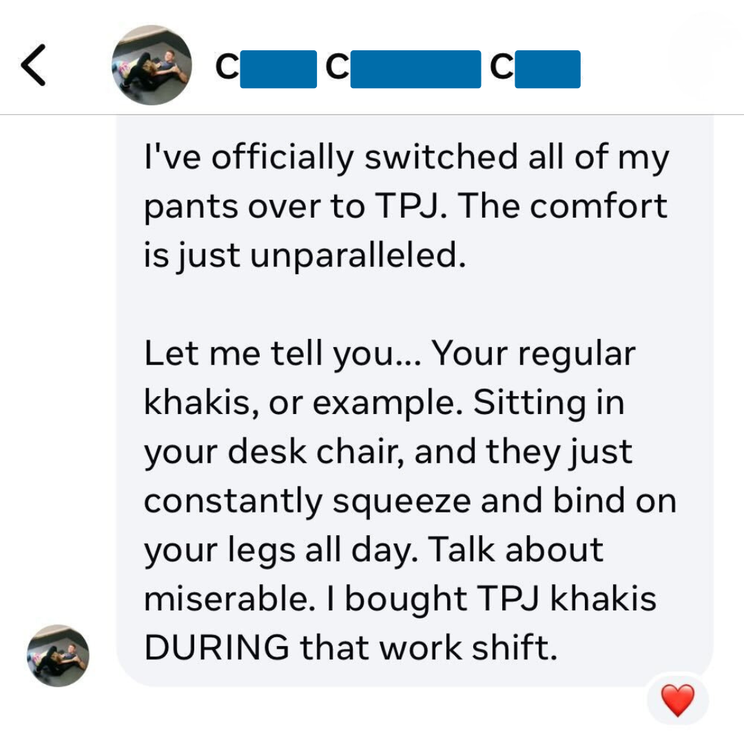 A DM Denkhaki™ teste-monial too sweet to not share!