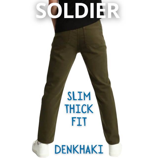 Slim Thick fit Soldier (Olive) Denkhakis