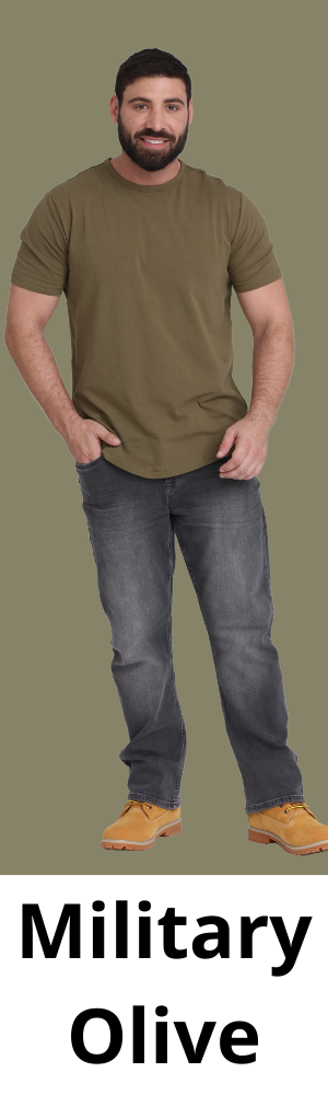Military Olive Tees are available in Crew Neck [Slim] & V-Neck