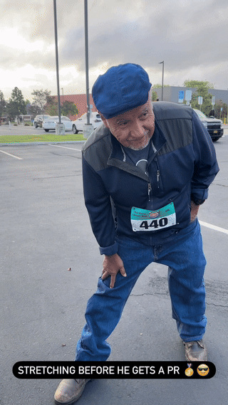 Always stretch first! Pops knows what's up 