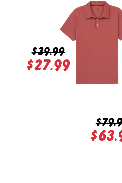 Single Polos are $27.99 for Black Friday