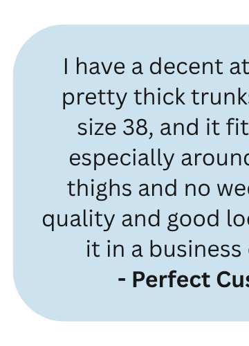 Perfect customer CL's 5-star wedgie-free review - Slim fit Miners