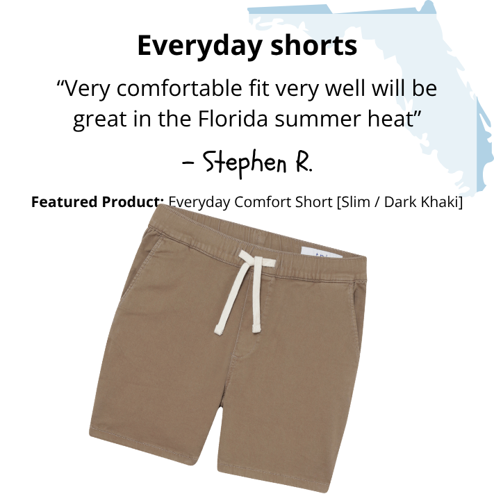 "Very comfortable in the Florida summer heat" - Stephen R.
