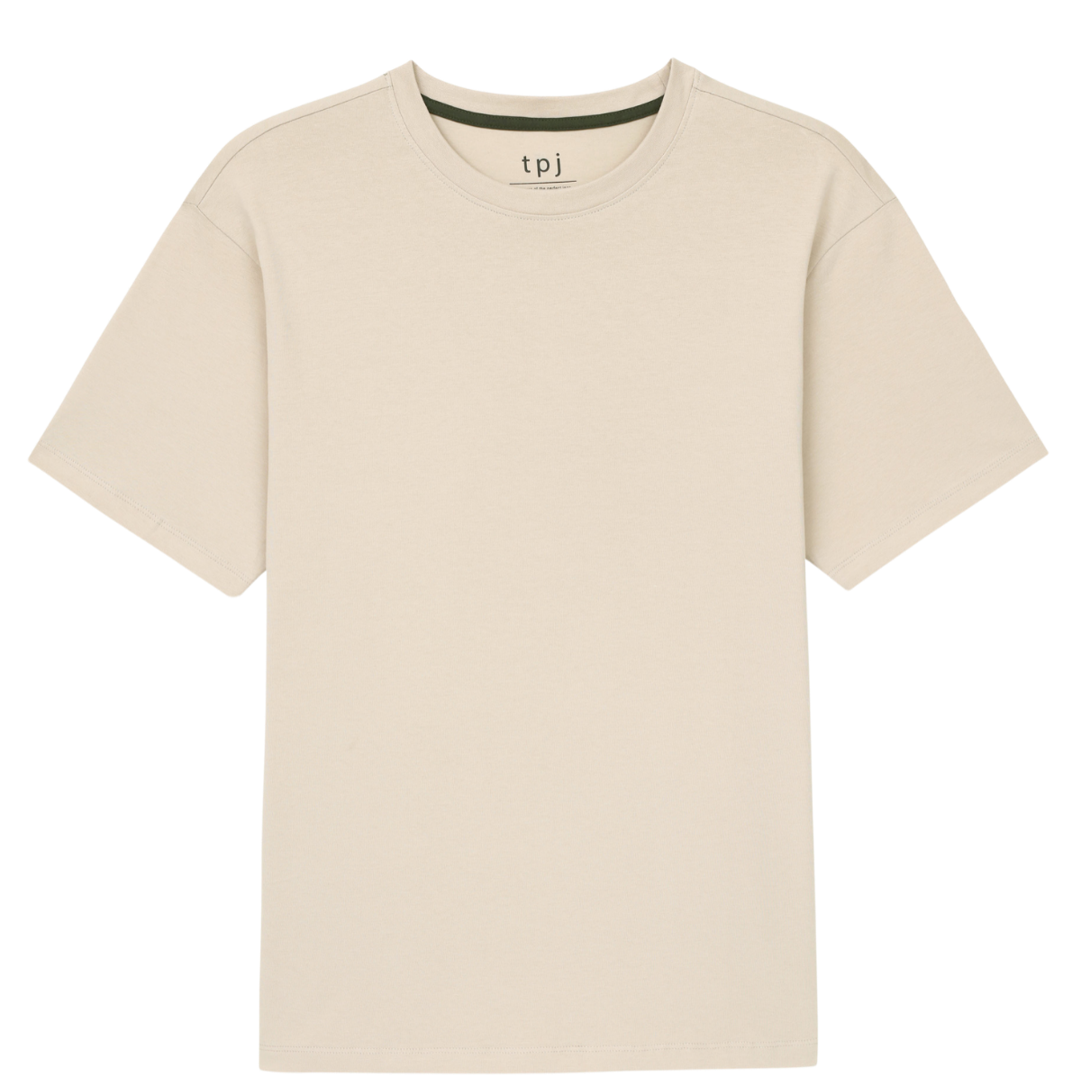 Tan Athletic fit Crew Neck