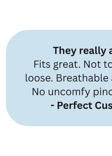 Perfect customer MW's 5-star wedgie-free review - Athletic fit Bandits